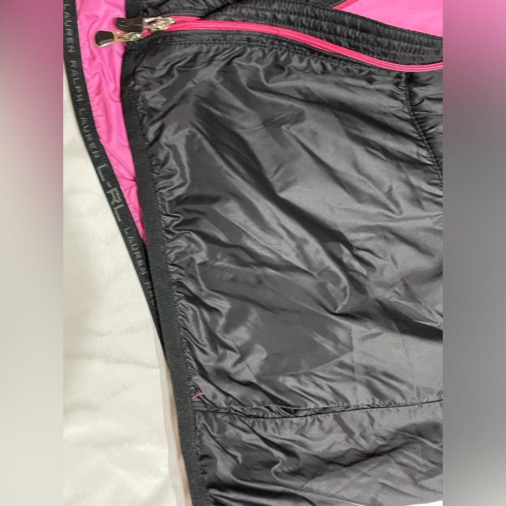 Lauren Ralph Lauren Black Quilted Vest with Pink Accents - Picture 9 of 10